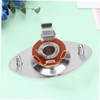 Abaodam Oval Indented Pickup Jackplate Socket for Electric Guitar Chrome