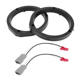 HEROFFIX 2 Set Audio Coaxial Speaker Speaker Spacer Ring Tweeter Speaker Spacer Adaptor for Honda Accord 2003-2007 Front Door Front Speaker Subwoofer Mounting Spacer Bracket Ring Black ABS