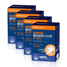Daily All-in-One Multivitamin Mineral Gold Plus 90 tablets, 4 boxes (12 months supply) 01. Daewon Multivitamin 4 units / 데일리 올인원 멀티비타민 미네랄 골드 플러스 90정 4박스(12개월분) 01.대원 멀티비타민 4개