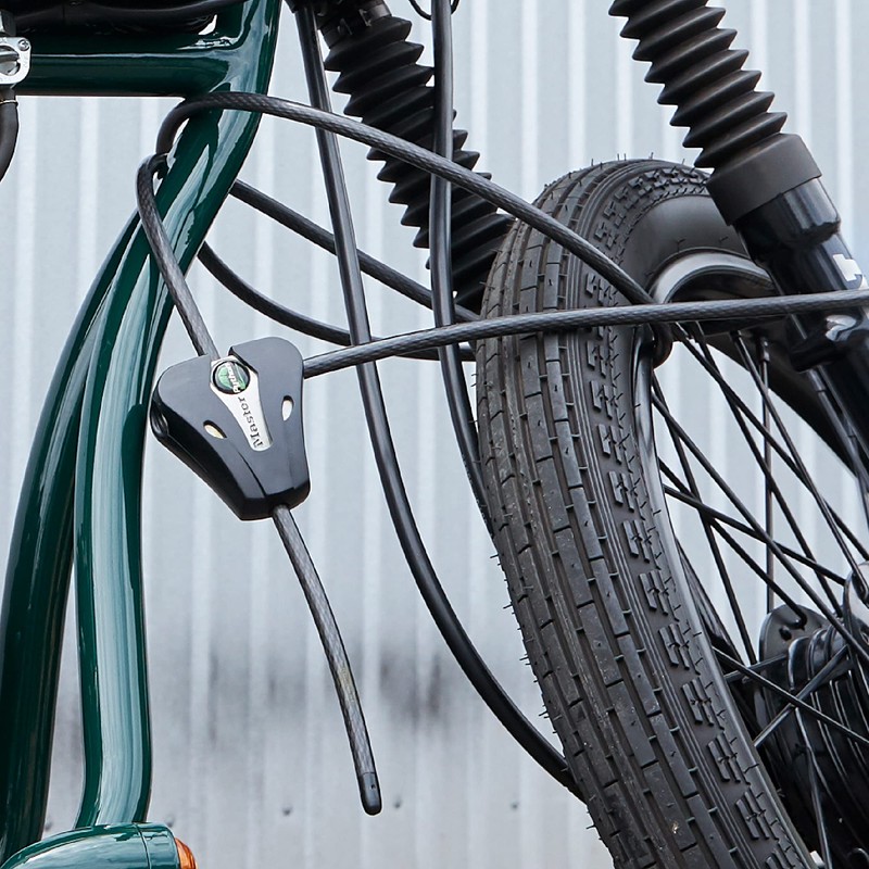 Master Lock 8418JAD 8418JAD Wire Lock, Bicycle Lock, Keyed, Adjustable,
