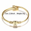 KENYG Elegant Gold Love Heart 26 Initial Letter Alphabet A-Z
