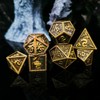 HAOMEJA Metal DND Dice Set 7pcs D&D Dice for Dungeons