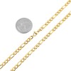 HZMAN Men 24k Real Gold Plated Figaro Chain 5mm Stainless
