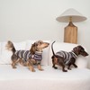 Whalemire Dachshund Dog Sleeveless Onesie, Cozy Turtleneck Stripped Shirt for
