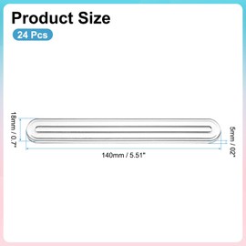 uxcell Wall Protector from Furniture, Clear Furniture Bumpers Silicone Rubber Wall Bumper Guards Cabinet Door Bumper Adhesive Wall Protector Bumpers, 5.51''L x 0.7''W x 0.2''T, 24 Pcs