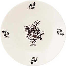 Yamakasyoten ALC22-257 Alice Plate Plate 5.3 inches (13.5 cm) Alice Color Tableware Miscellaneous Goods White Rabbit White Made in Japan