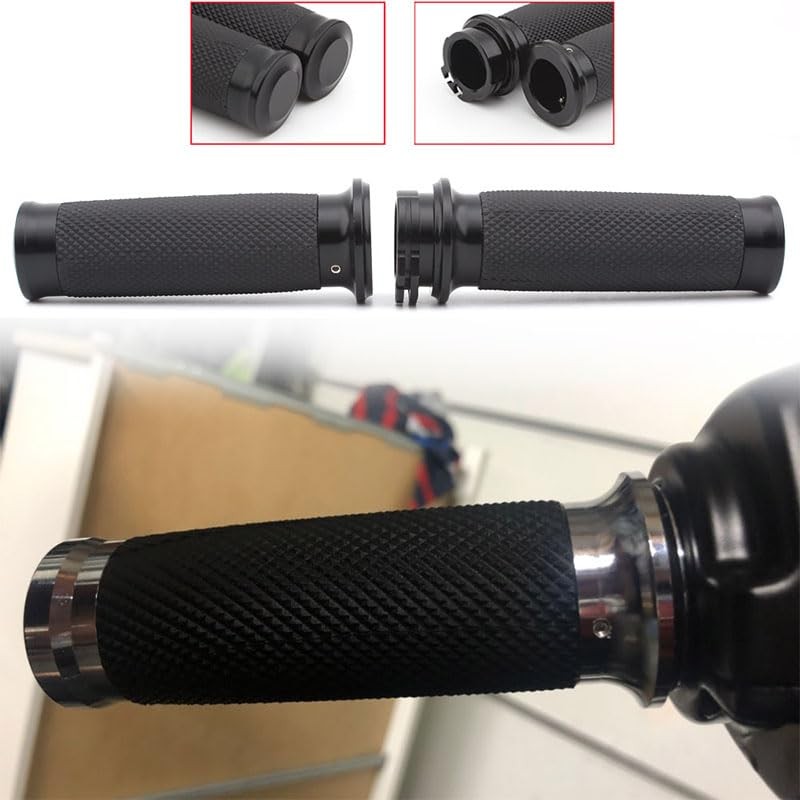 Motorcycle 1 Inch Handlebar Grips Universal Hand Grips Non-Slip Rubber