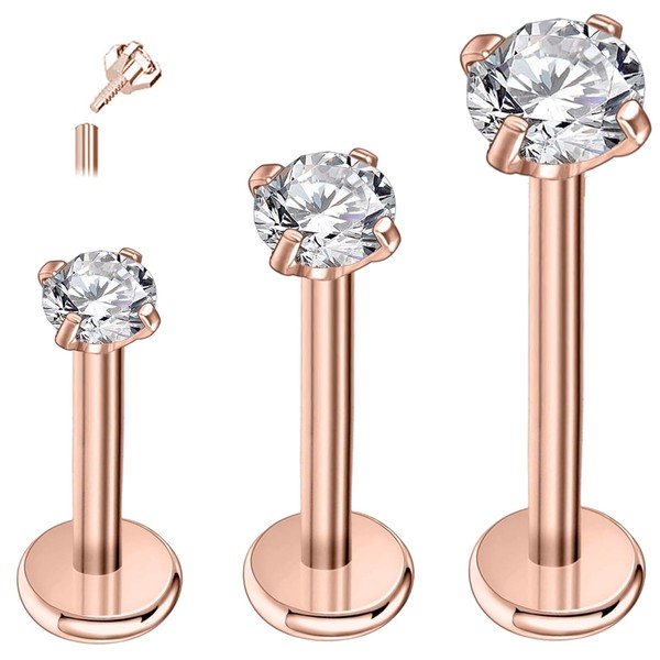 ESHIONER G23 Titanium Tragus Piercing Jewellery Ear Helix Labret Lip