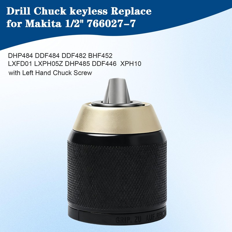 766027-7 Chuck Keyless 2-13MM Replace DHP484 DHP482 DHP485 DDF484 DDF446