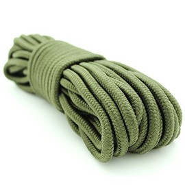 Emergency Zone 9mm Nylon Braided, 50 Foot, Multi-Purpose Camping Rope | Green (2 Pack)