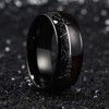 King Will Nature 8mm Real Wood Inlay Tungsten Carbide Wedding