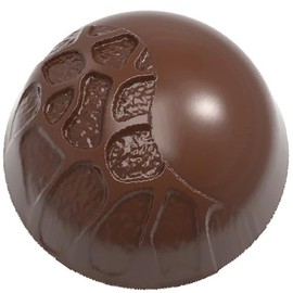 12158 Nick Kunst Clear Polycarbonate Chocolate Mold with 21 Giraffe-Dome Cavities 31mm Diameter x 18mm High