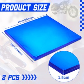 Dimsile 2 Pcs 2 Pcs Motorcycle Seat Gel Pad Shock Absorption Motorcycle Seat Cushion Cooling Soft Reduce Fatigue Motorbike Mat Comfortable Chair Pad for Motorbike Chair, Blue, 25 x 25 x 1cm