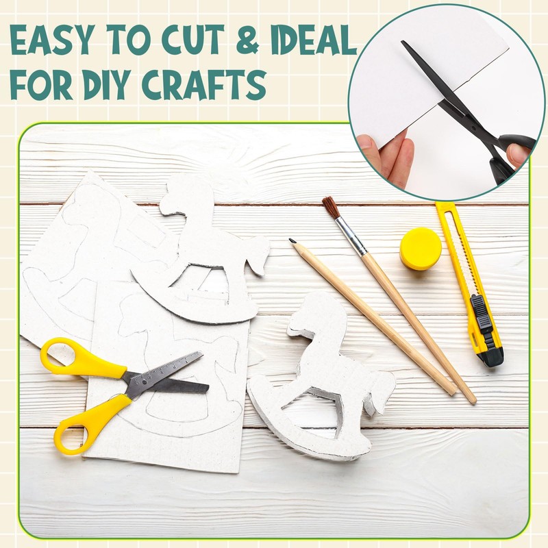 50 Pack Corrugated Cardboard Sheets Flat Hard Cardboard Inserts Back