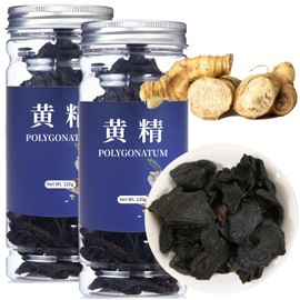 Wanhua Hall Rhizoma Polygonati,HuangJing 8.5oz/240g Chinese Raw MaterialsWild Polygonatum Rhizoma Polygonati 特级黄精 黄精茶 Natural Herbal Tea Caffeine-free