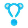 SOVOEY Bear Ears Headband & Tail Set (Blue)