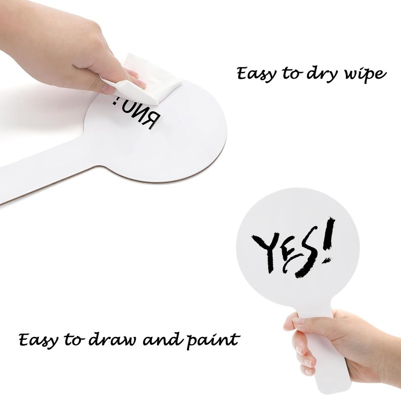 OWOKISO 8 Pack Acrylic Dry Erase Answer Paddles with Markers