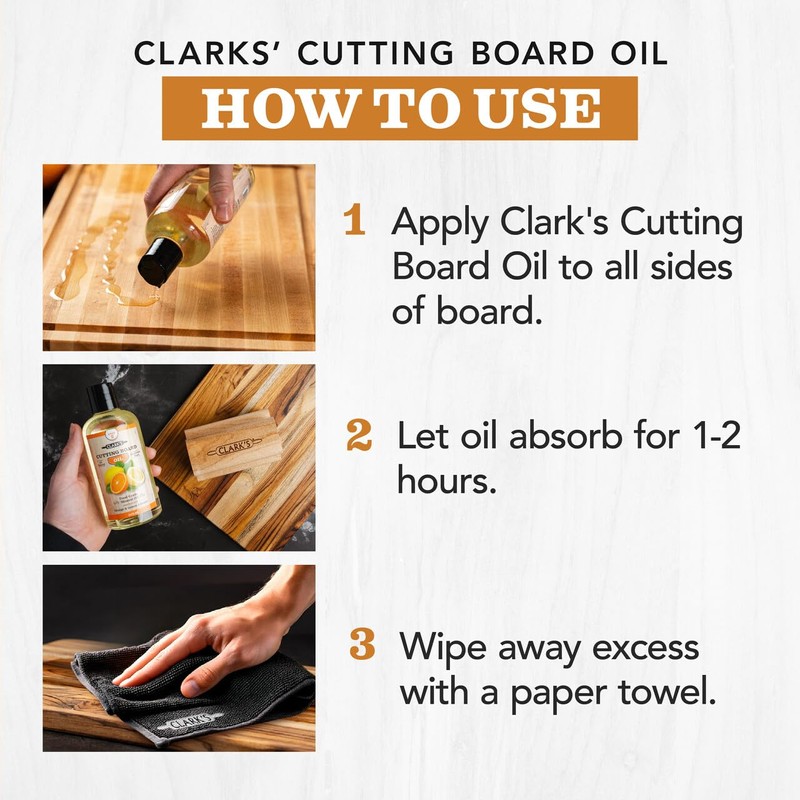 CLARK'S Food Grade Mineral Oil (12oz) and Carnauba Wax (6oz)
