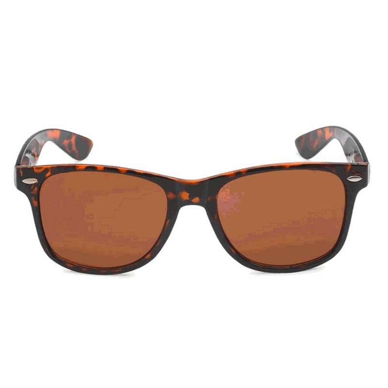 Retro Optix Sunglasses Classic 80’s Vintage Style Design (Tortoise Brown,