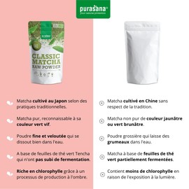 Purasana Poudre De Matcha (75g) Autres Super Aliments Matcha du Japon 100% Organic