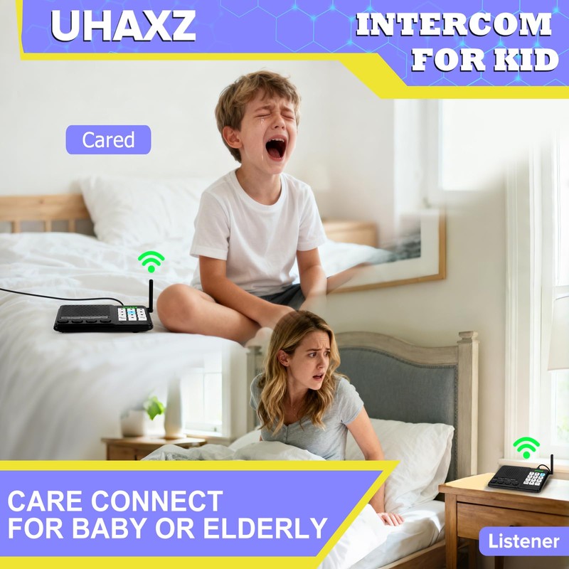 UHAXZ Intercoms Wireless for Home, Long Range Intercom 6000ft, 10