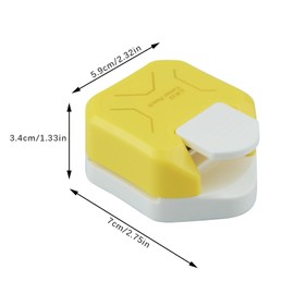 Pack of 2 3-in-1 Corner Punches, Metal and Plastic Paper Rounding Corners, Card Making and Scrapbooking Plastic Alloy Steel for Scrapbooking / Invitations 4/7/10 mm (Yellow)