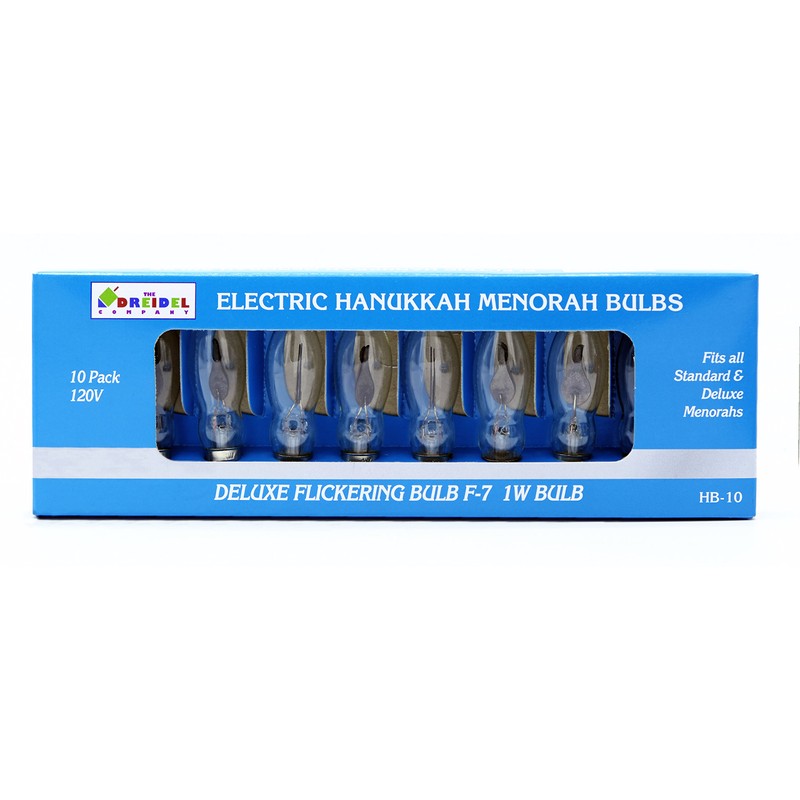 The Dreidel Company Flicker Flame Shaped Light Bulbs, E12 Replacement