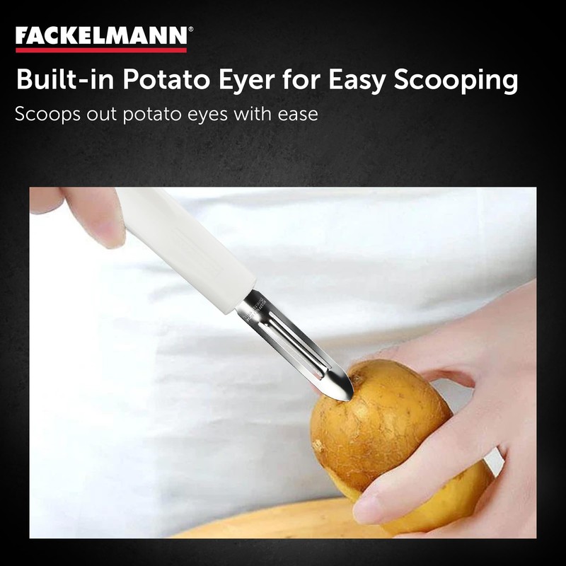 FACKELMANN White Steel Vegetable Peeler