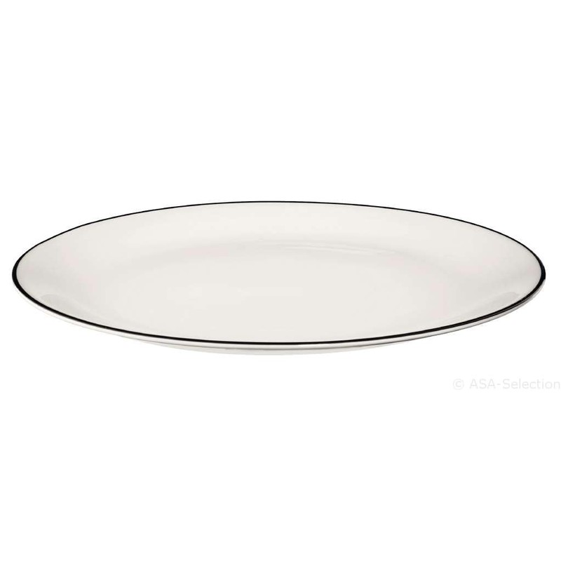 LIGNE Dessertteller D. 21 cm schwarze Linie