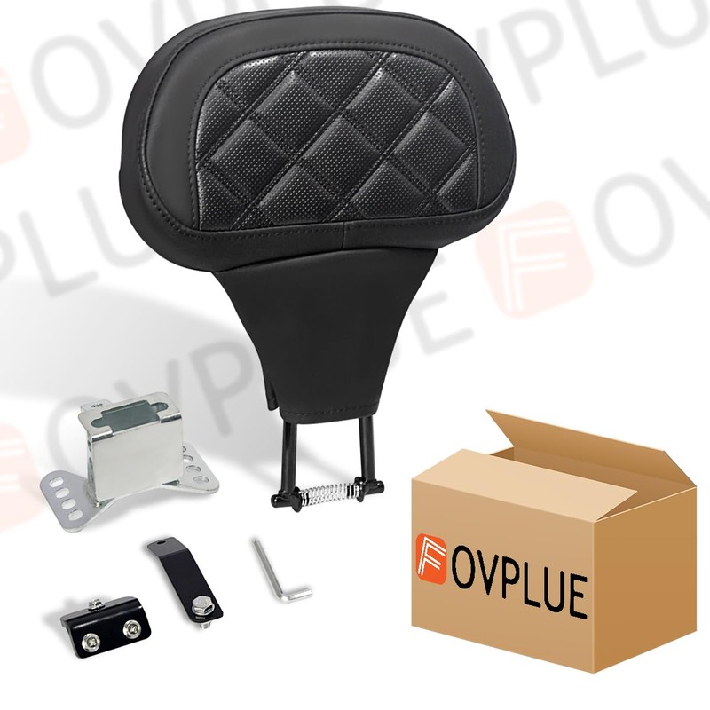 FOVPLUE Adjustable Rider Backrest, Detachable Plug-in Driver Backrest Pad w/Mounting