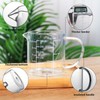 77L Glass Measuring Cup, Clear Liquid Measuring Cup with V-Shaped
