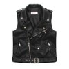LJYH Children Faux Leather Motorcycle Vests Boys Joker Dress Coats