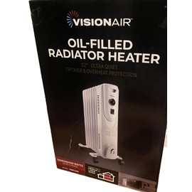 VISIONAIR 22” 600/900/1500w Oil-Filled Radiator Heater Mod# 1VAHL22M Brand New!