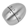 Mechanical Timer Egg Shaped Clear Scale Stainless Steel Timing Reminder