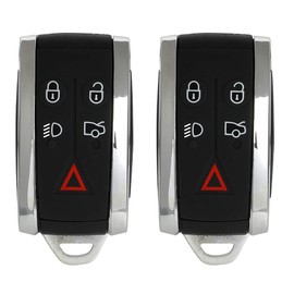 OCPTY 2 PCS Flip Key Entry Remote Control uncut Key Fob(Shell Case) Replacement for 07-15 for Jaguar XF XK8 XKR XK Keyless Entry Remote for Smart Key W/Insert KR55WK45694KK-6255 fits KR55WK49244