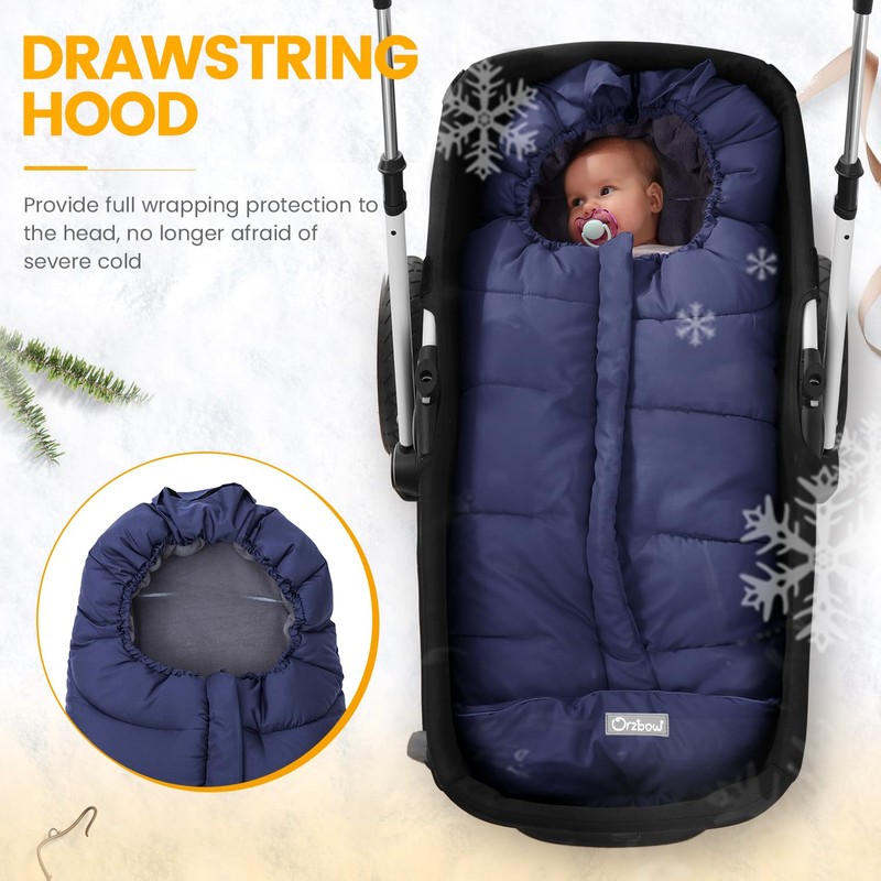Orzbow Warm Bunting Bag Universal,Stroller Sleeping Bag Cold Weather,Waterproof Toddler