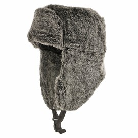 Russian Trooper Black Pilot Aviator Soft Faux Fur Hat Trapper Ushanka 7