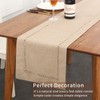 Tosewever Decorative Hemstitch Linen Table Runner Farmhouse Style Tabletop Collection