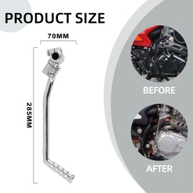 BAOUFF Kickstart Lever for Hawk 250,Iron Dirt Bike Motorcycle Kick Starter Shafts Start Lever for Hawk 250cc