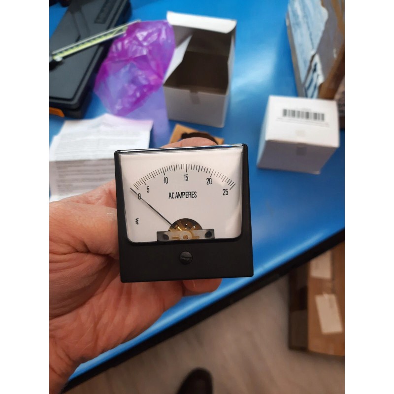 Grainger / Rish Vista Analog Panel Meter, AC 0-25 Amps