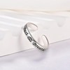 BEILIN 925 Sterling Silver Just Breathe Toe Rings Simple Open