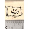 Smiley Face Flag Rubber Stamp, Happy, Utopia