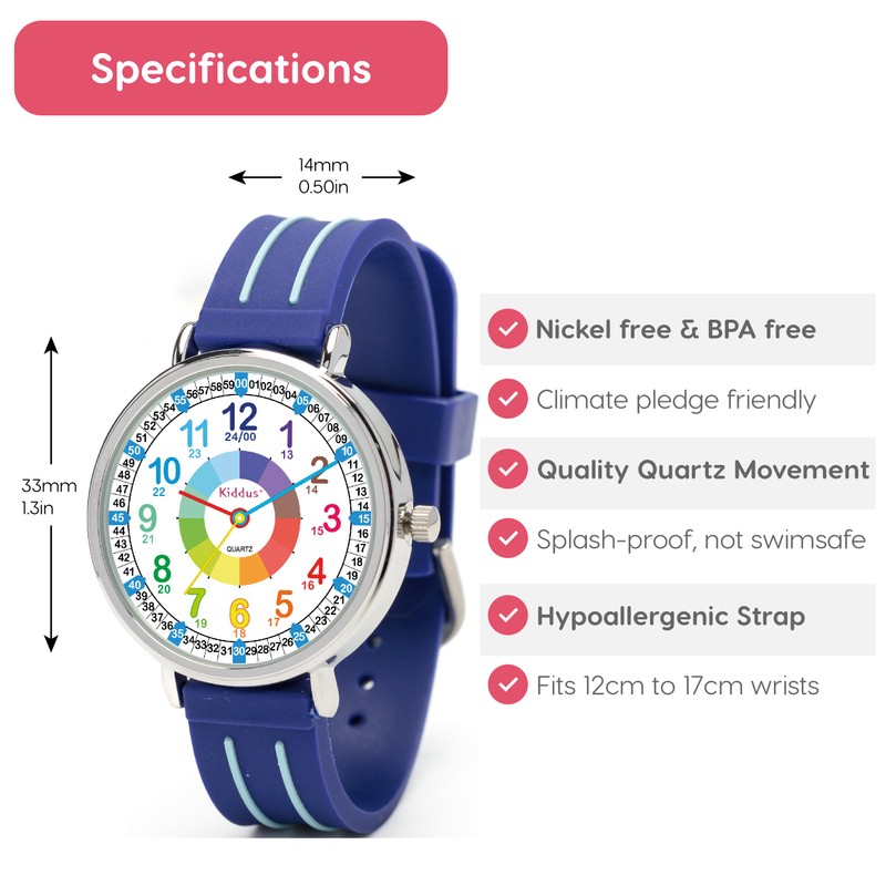 Kiddus Educational Watch for Boys. Children Watch to Learn Time.