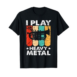 Baritono Euphonium I Play Heavy Metal Marching Band Maglietta