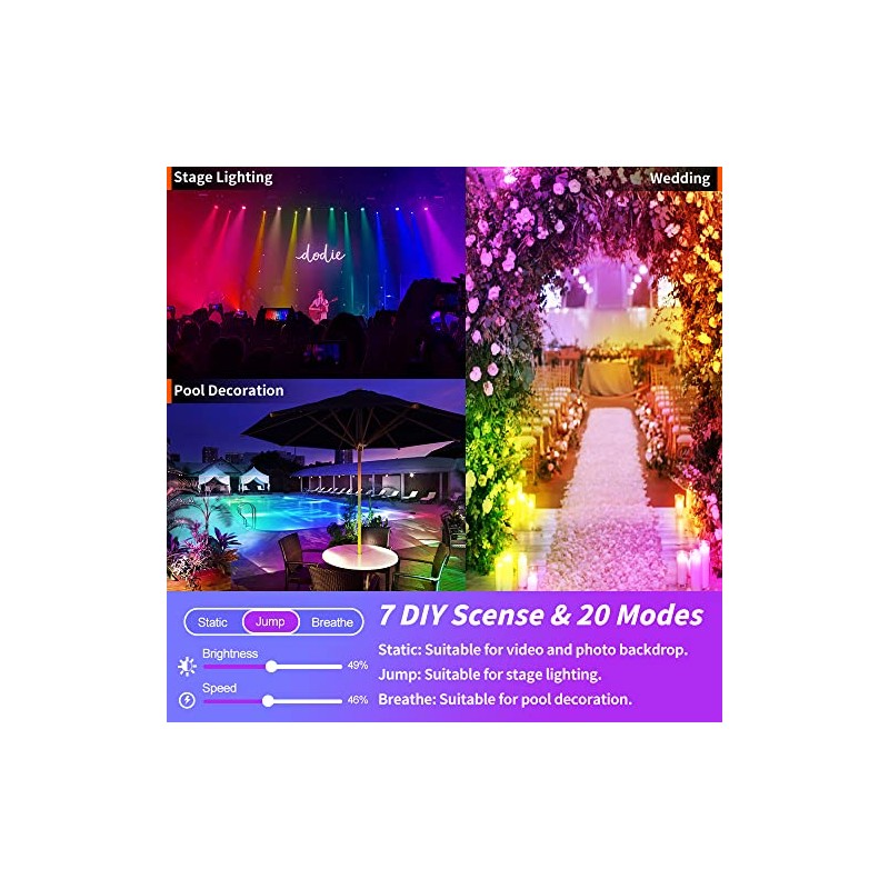 4 Pack LED Flood Light Outdoor with Stake, RGBCW DIY