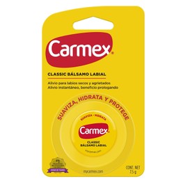 Carmex, Bálsamo Labial Hidratante Classic en Tarro, para Labios secos y Agrietados, Protege y Suaviza, 7.5 gr