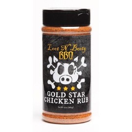 Loot N' Booty BBQ Gold Star Chicken Rub 13 Oz Shaker