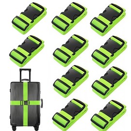 Set von 4 Koffergurten für Reisekoffer, Koffergurt Set, Langlebige Gepäckgurte, Verstellbare Gepäckgurte, Premium-Zubehör für Reisetaschen Verschluss (1)