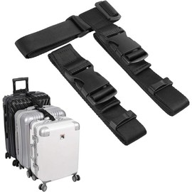 Luggage Straps, Luggage Connector Straps for Suitcases Add A Bag and Connect Your 2 Suitcases Together Adjustable Attachment Accessories Belts (1'' Width S Size) - Color: Large