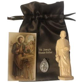 Westmon Works Saint Joseph Home Selling Kit with Instructions Holy Card Medal and Burial Bag Bundle